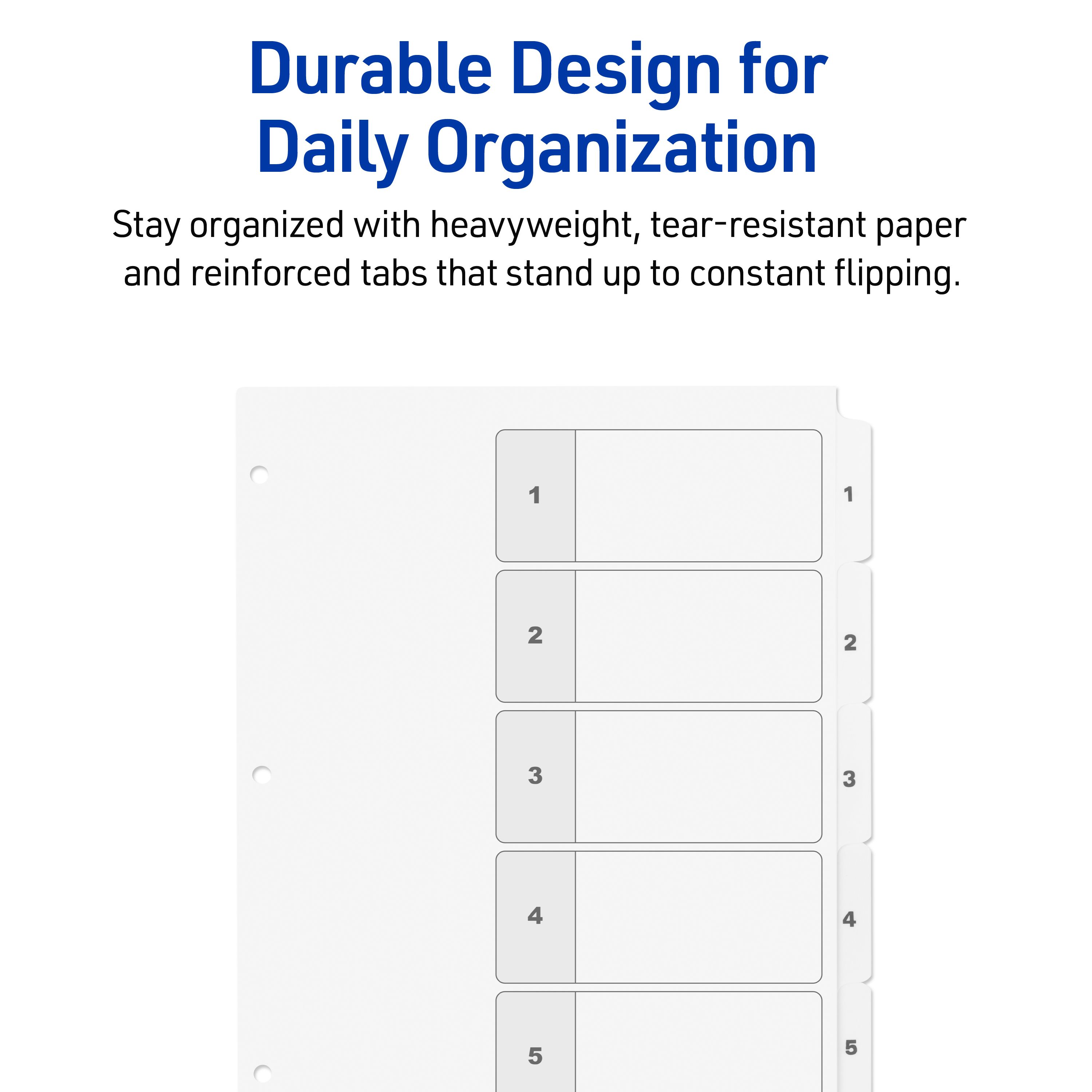Ready Index Dividers, 5 Tab Sets, 3 Sets 11075 | Avery